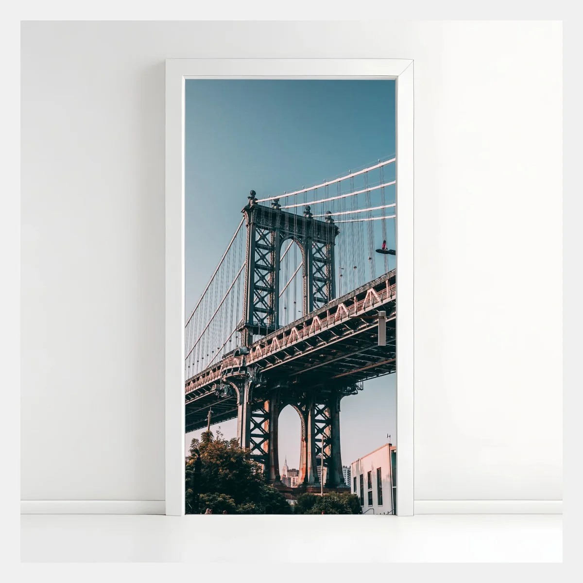 Türaufkleber Manhattan brücke in urbaner perspektive – Wallnifity® Türaufkleber Manhattan brücke in urbaner perspektive – Wallnifity®