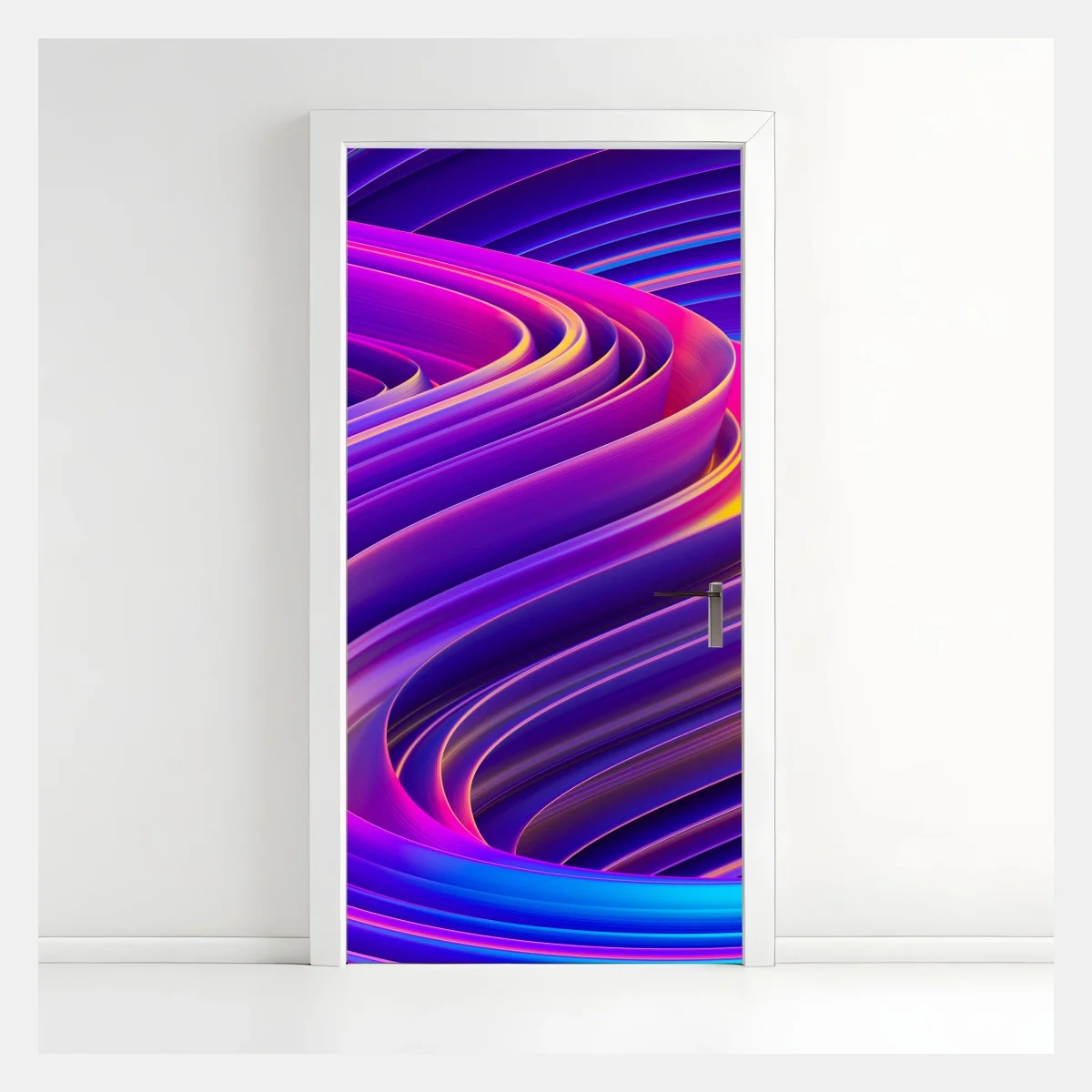 Türaufkleber leuchtender lila 3d bandwirbel – Wallnifity® Türaufkleber leuchtender lila 3d bandwirbel – Wallnifity®