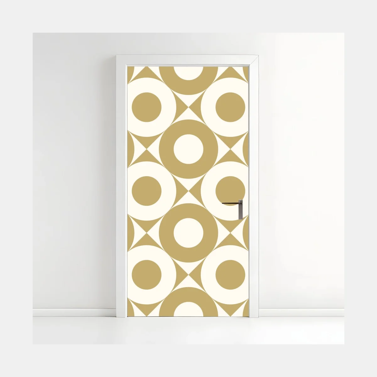 Türaufkleber goldenes geometrisches kreismuster – Wallnifity® Türaufkleber goldenes geometrisches kreismuster – Wallnifity®