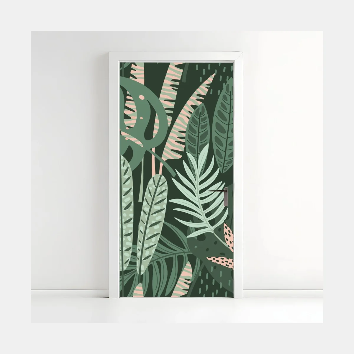 Türaufkleber tropisches blattmuster – Wallnifity®