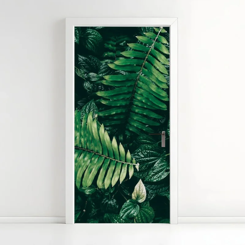 Türaufkleber türkis paisley muster mit blumendetails – Wallnifity®