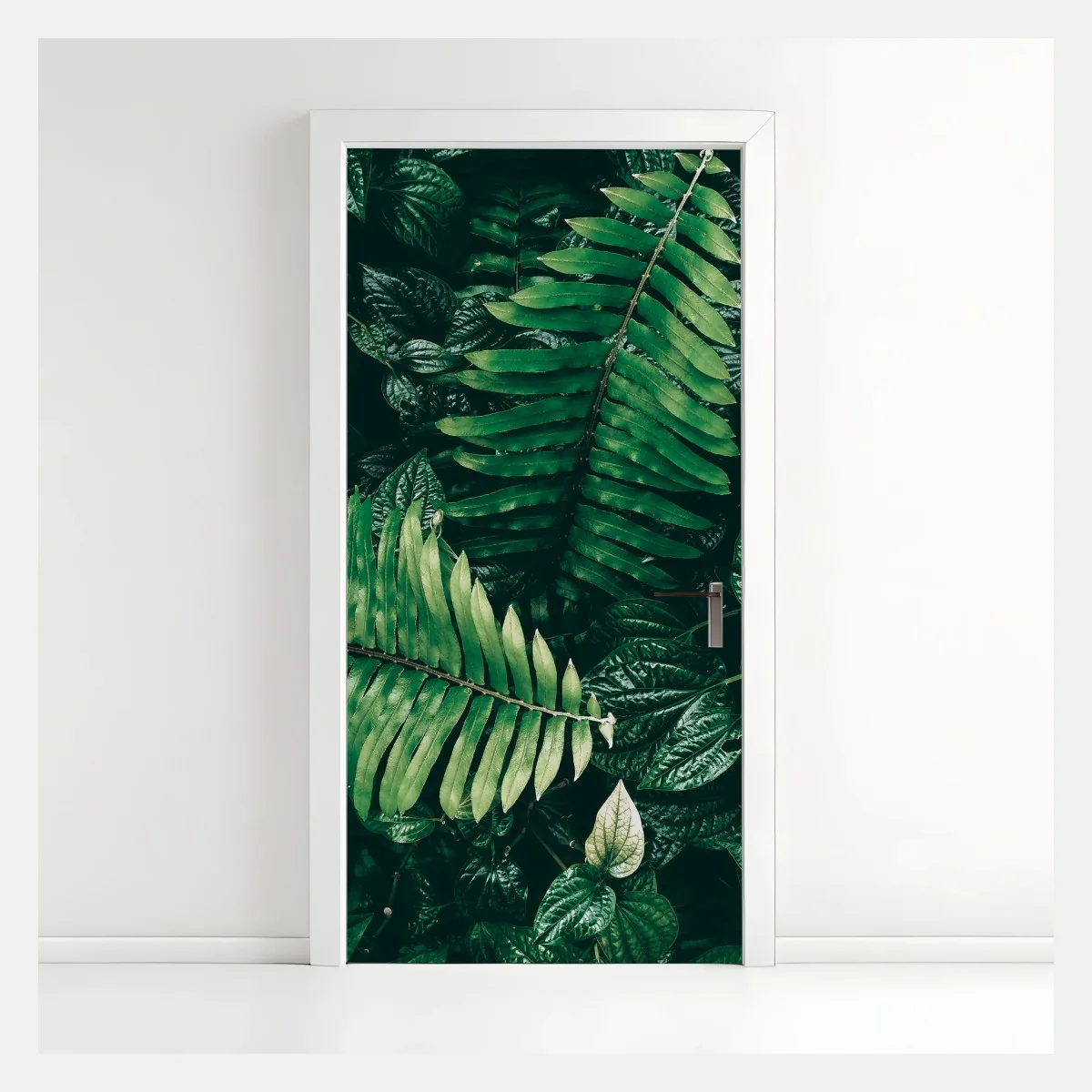 Türaufkleber üppige tropische blätter – Wallnifity®