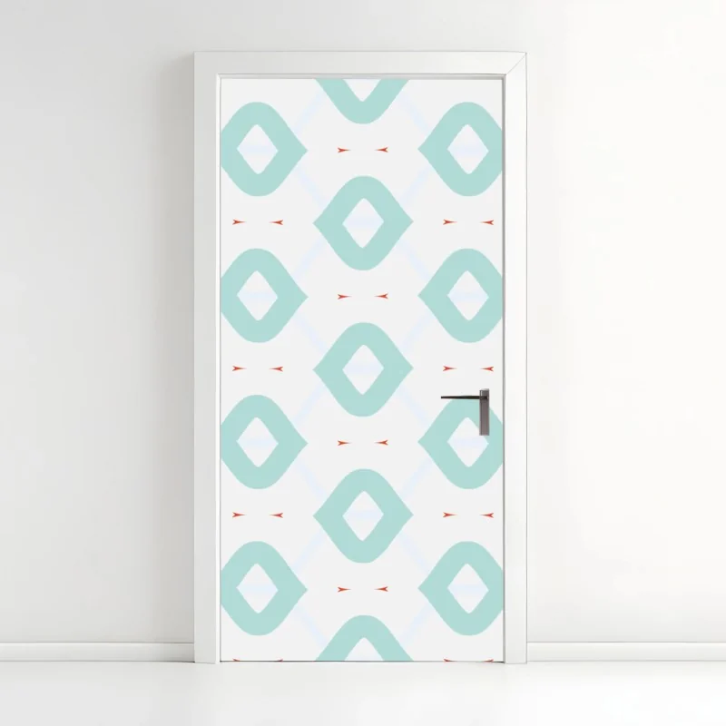 Türaufkleber tropische palme am weißen sandstrand – Wallnifity®