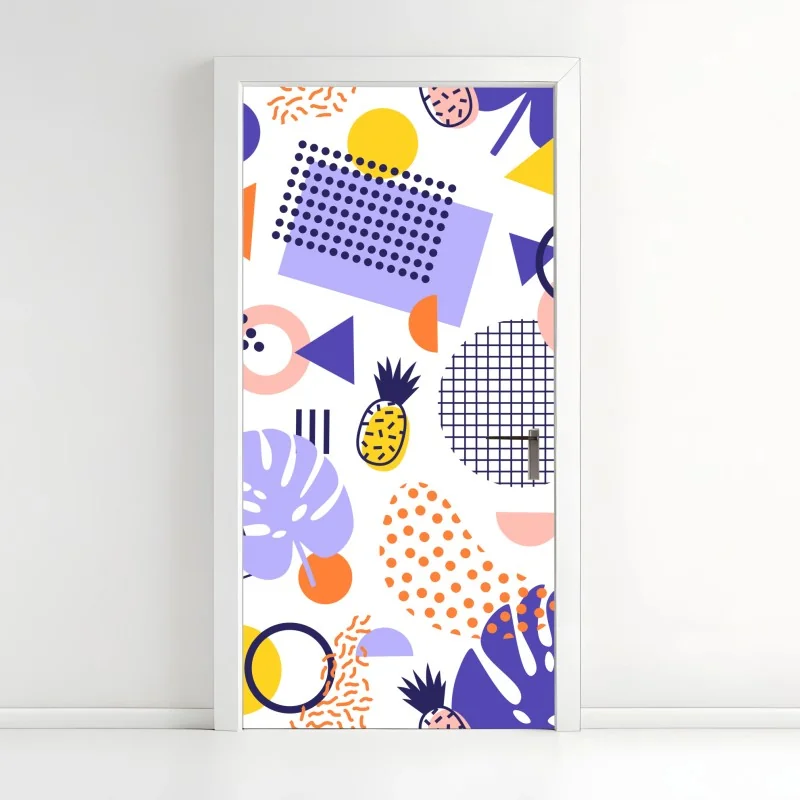 Türaufkleber rote mohnwiese im sonnenlicht – Wallnifity®