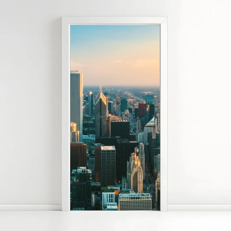 Türaufkleber zeitlose New York skyline mit Empire State Building – Wallnifity®