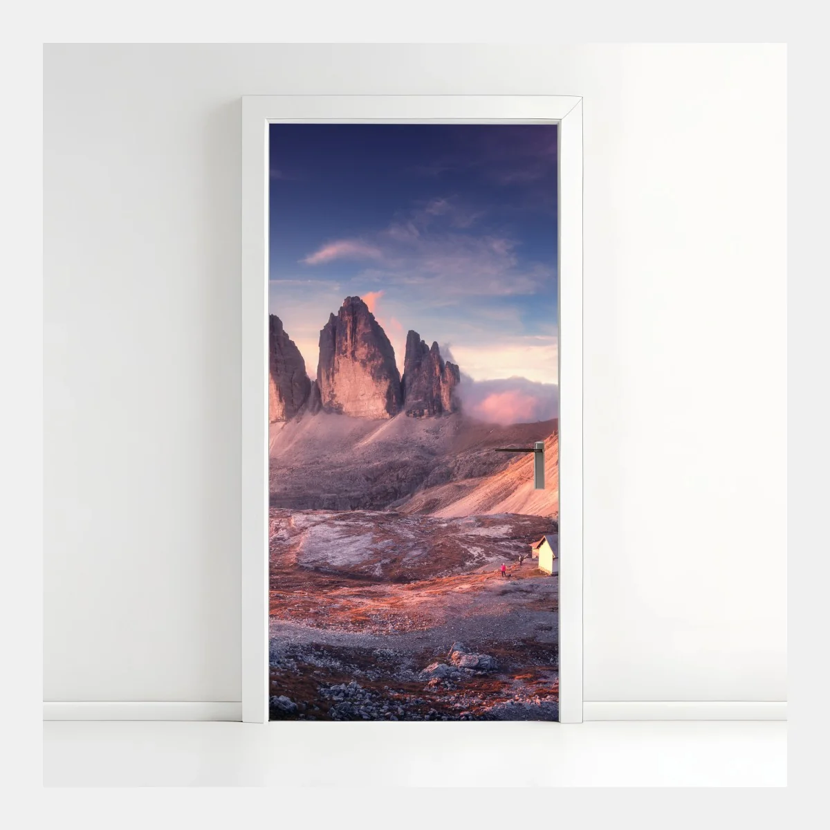 Türaufkleber sonnenaufgang über den gipfeln der Dolomiten – Wallnifity® Türaufkleber sonnenaufgang über den gipfeln der Dolomiten – Wallnifity®