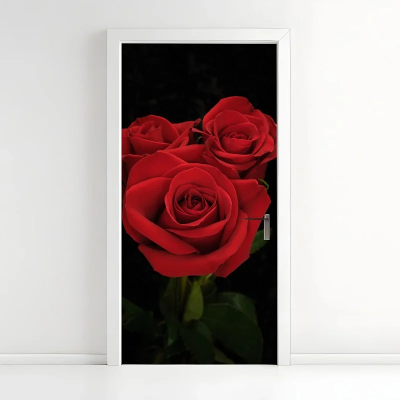 Türaufkleber pastell tropisches blattmuster – Wallnifity®