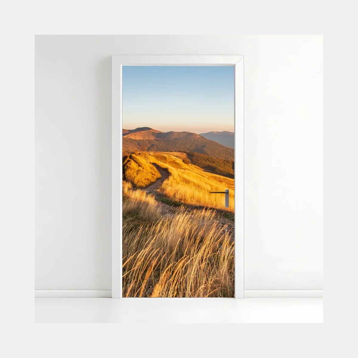 Türaufkleber goldener bergkamm im sonnenuntergang – Wallnifity® Türaufkleber goldener bergkamm im sonnenuntergang – Wallnifity®