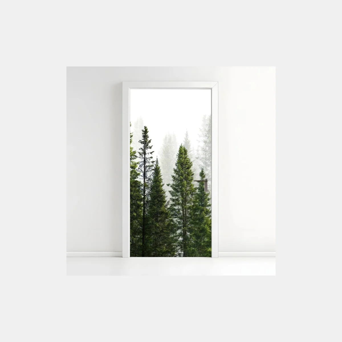 Türaufkleber nebliger tannenwald – Wallnifity® Türaufkleber nebliger tannenwald – Wallnifity®