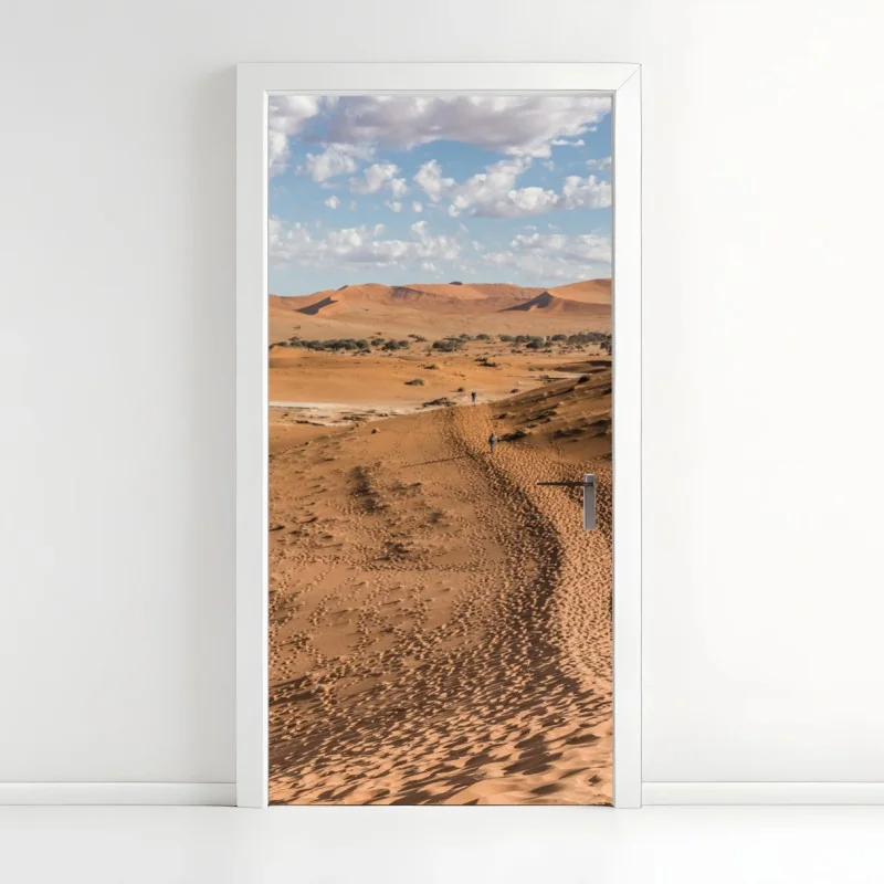 Türaufkleber weite wüstendünen unter blauem himmel