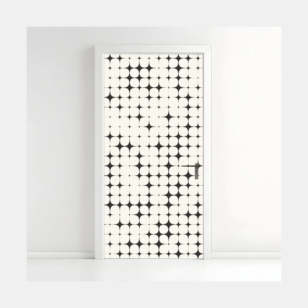 Türaufkleber monochromes geometrisches punktmuster – Wallnifity®