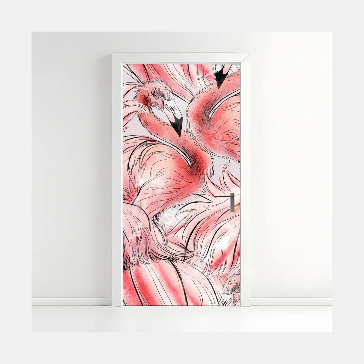 Türaufkleber aquarell flamingo nahtloses muster – Wallnifity® Türaufkleber aquarell flamingo nahtloses muster – Wallnifity®