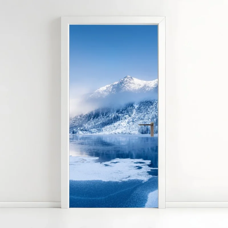 Türaufkleber beige botanisches blattmuster – Wallnifity®