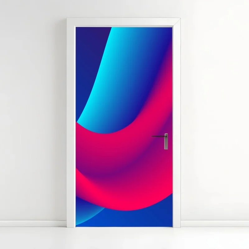 Türaufkleber pfingstrosenwiese im frühling — impasto blumenbild – Wallnifity®