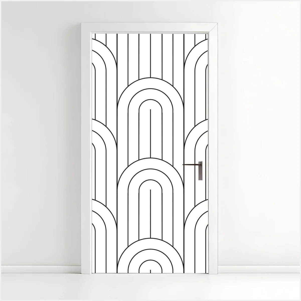 Türaufkleber monochromes bogenmuster – Wallnifity® Türaufkleber monochromes bogenmuster – Wallnifity®