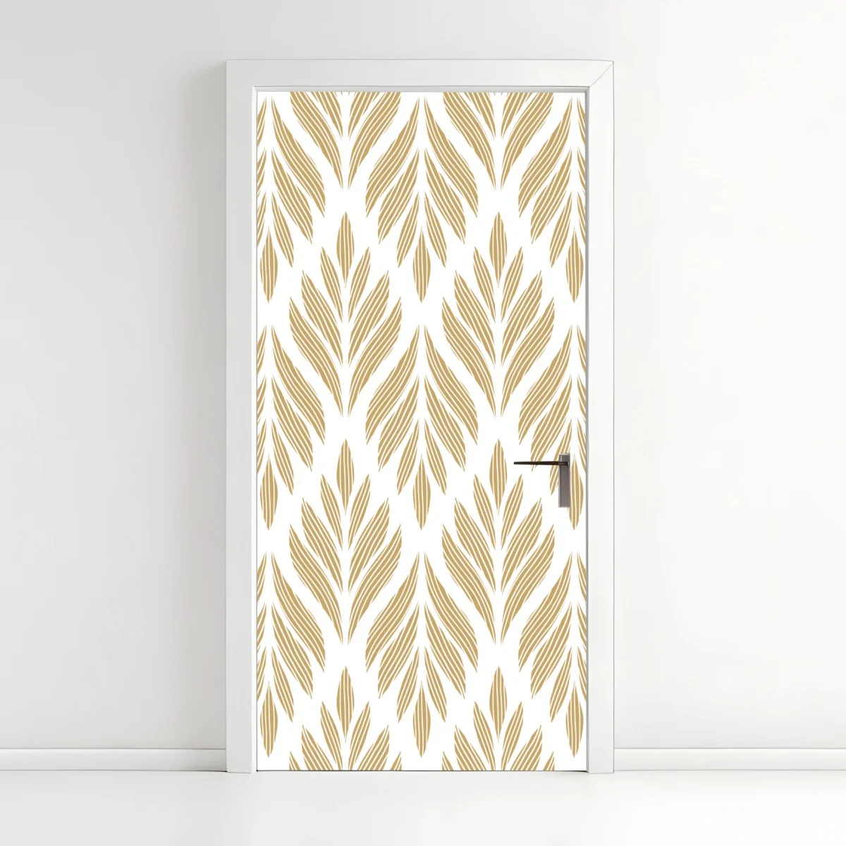Türaufkleber goldenes blattmuster nahtloses design – Wallnifity® Türaufkleber goldenes blattmuster nahtloses design – Wallnifity®