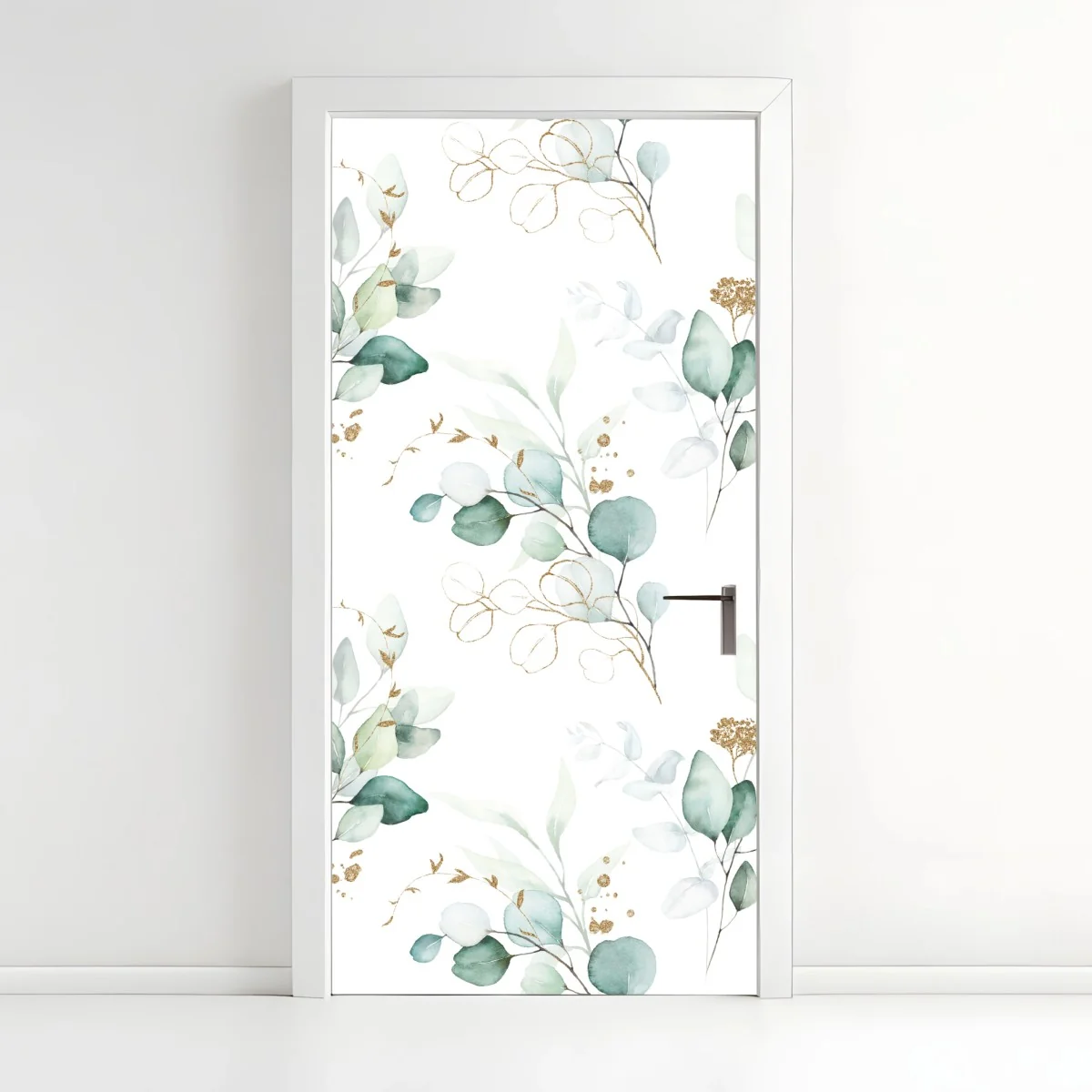 Türaufkleber eukalyptus aquarell muster in grüntönen – Wallnifity® Türaufkleber eukalyptus aquarell muster in grüntönen – Wallnifity®