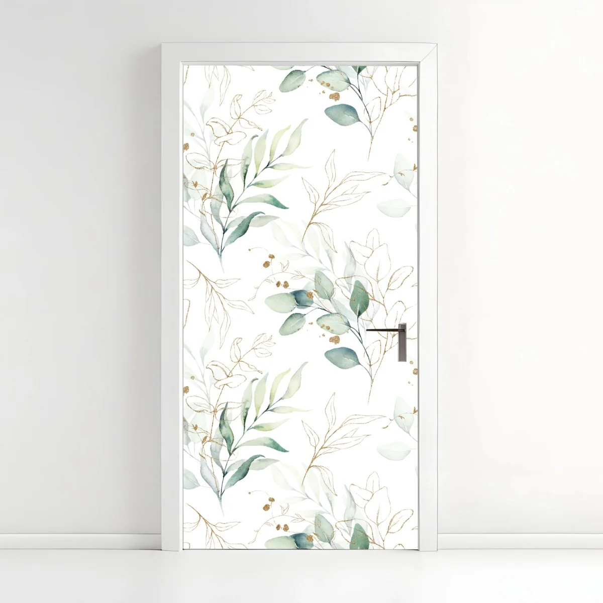 Türaufkleber sanftes eukalyptus aquarellmuster – Wallnifity® Türaufkleber sanftes eukalyptus aquarellmuster – Wallnifity®