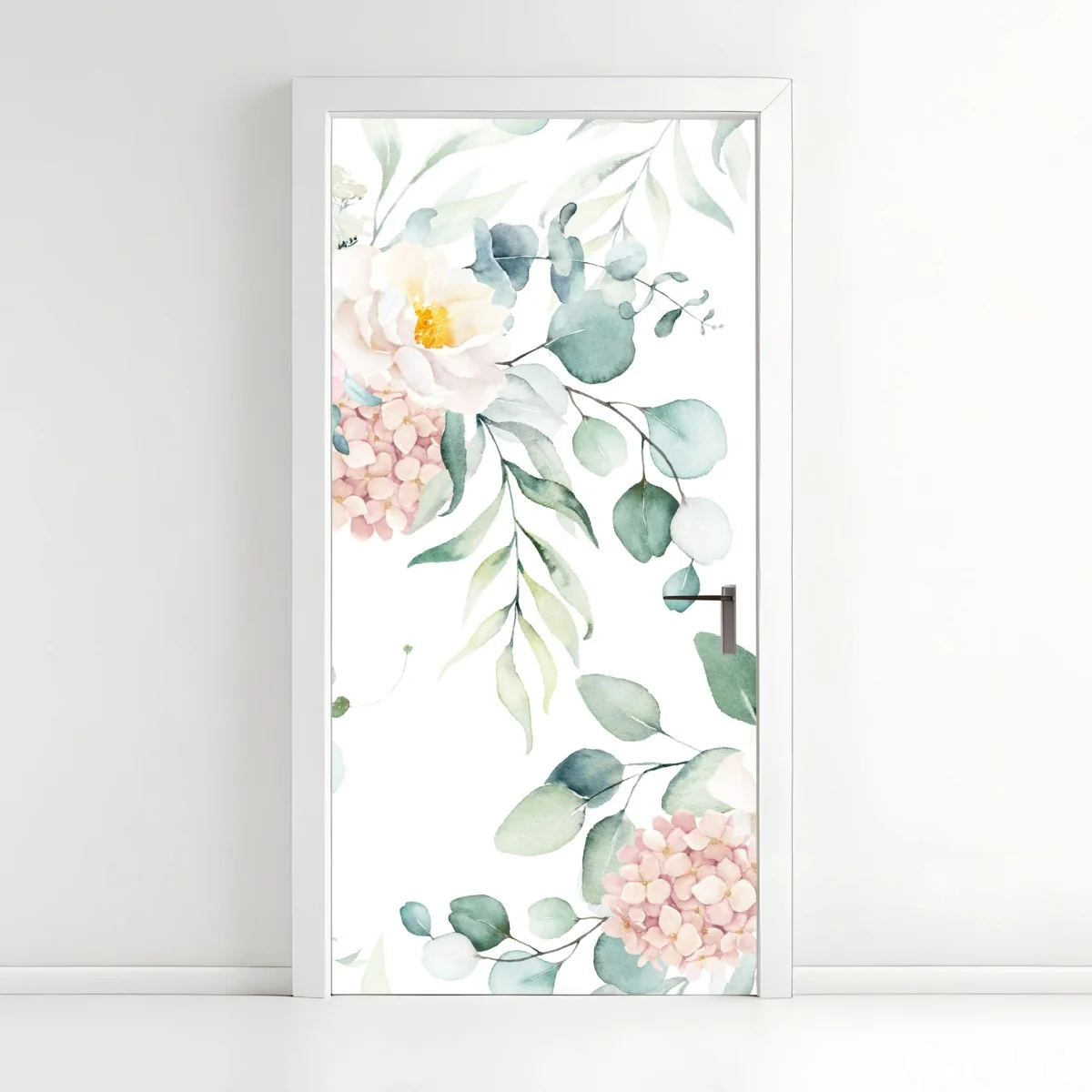 Türaufkleber zarter aquarellblumenstrauß – Wallnifity® Türaufkleber zarter aquarellblumenstrauß – Wallnifity®