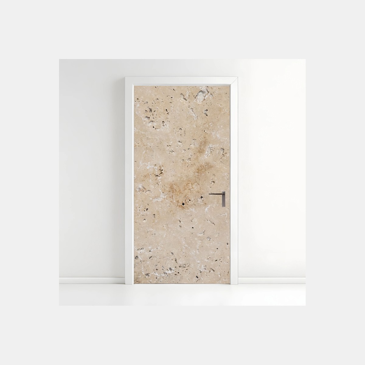 Türaufkleber beige travertin steinstruktur – Wallnifity®