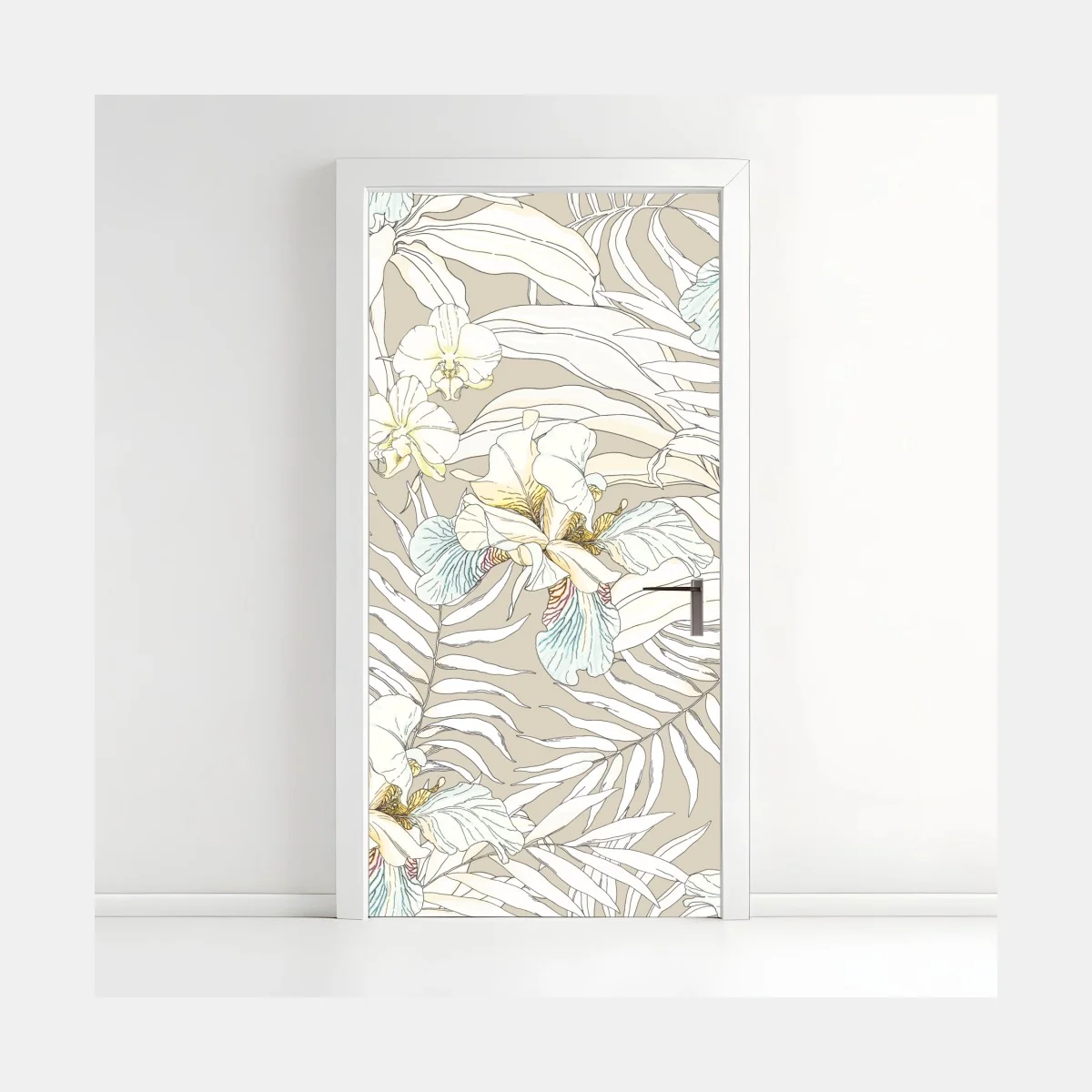 Türaufkleber tropisches kakadu-blumenmuster – Wallnifity® Türaufkleber tropisches kakadu-blumenmuster – Wallnifity®