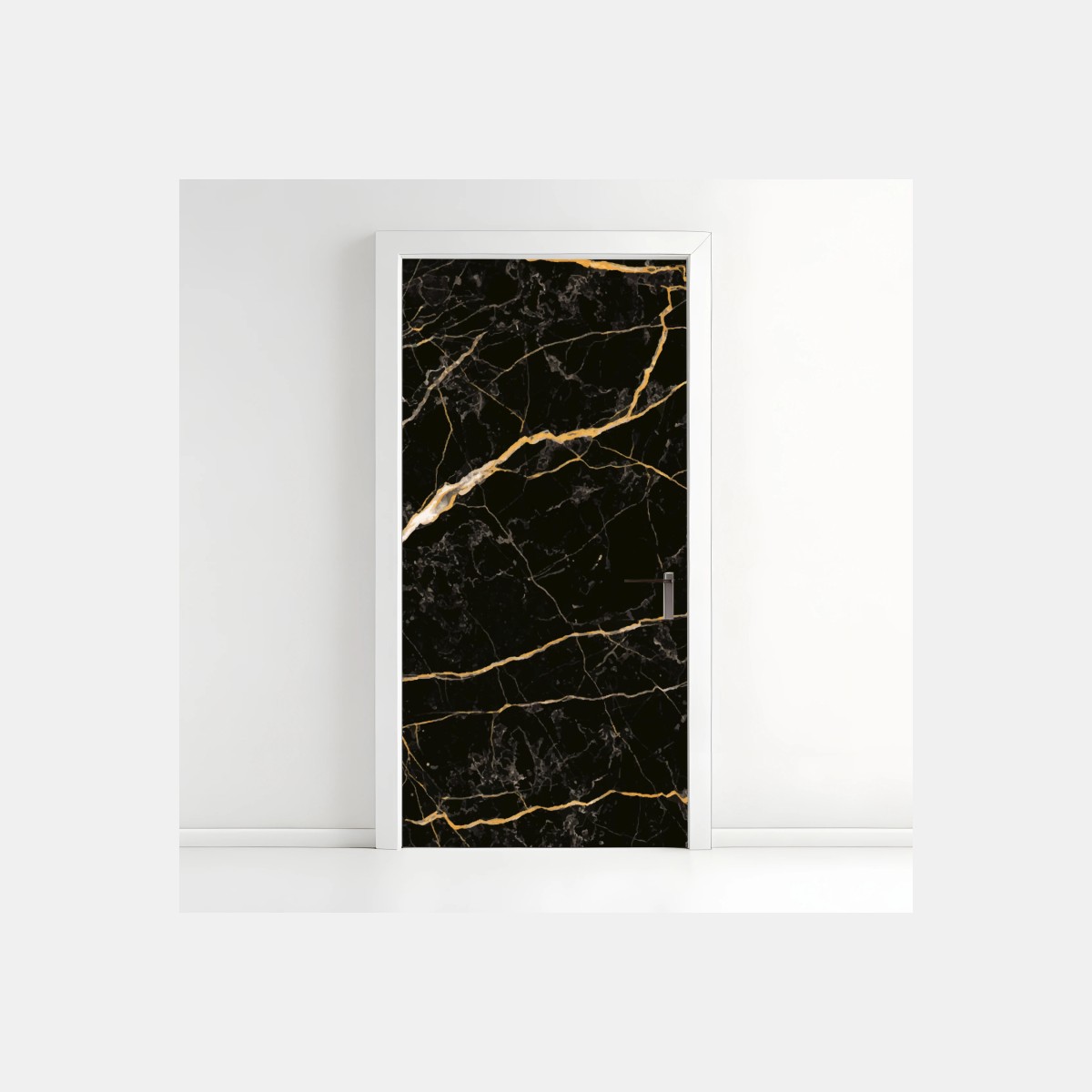 Türaufkleber schwarzer marmor mit goldenen adern – Wallnifity® Türaufkleber schwarzer marmor mit goldenen adern – Wallnifity®
