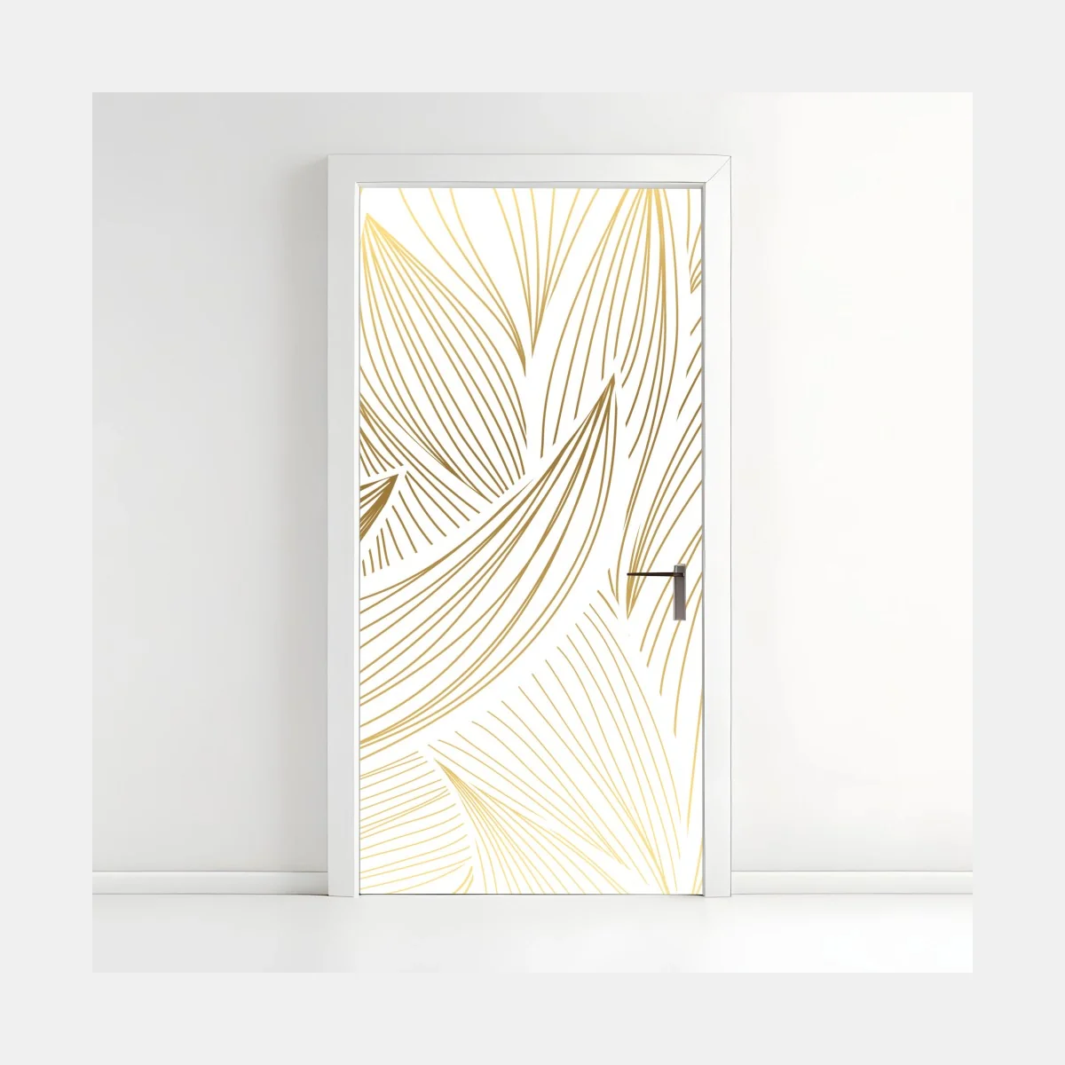 Türaufkleber goldene blattlinien – Wallnifity® Türaufkleber goldene blattlinien – Wallnifity®