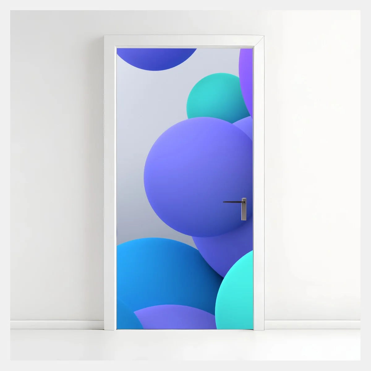 Türaufkleber bunte schwebende kugeln 3d abstrakt – Wallnifity® Türaufkleber bunte schwebende kugeln 3d abstrakt – Wallnifity®