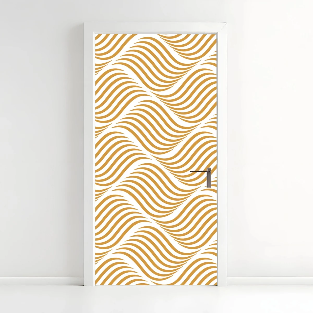 Türaufkleber goldenes wellenmuster wanddeko – Wallnifity®