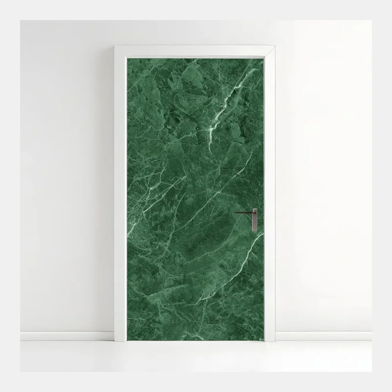 Türaufkleber grüne marmortextur