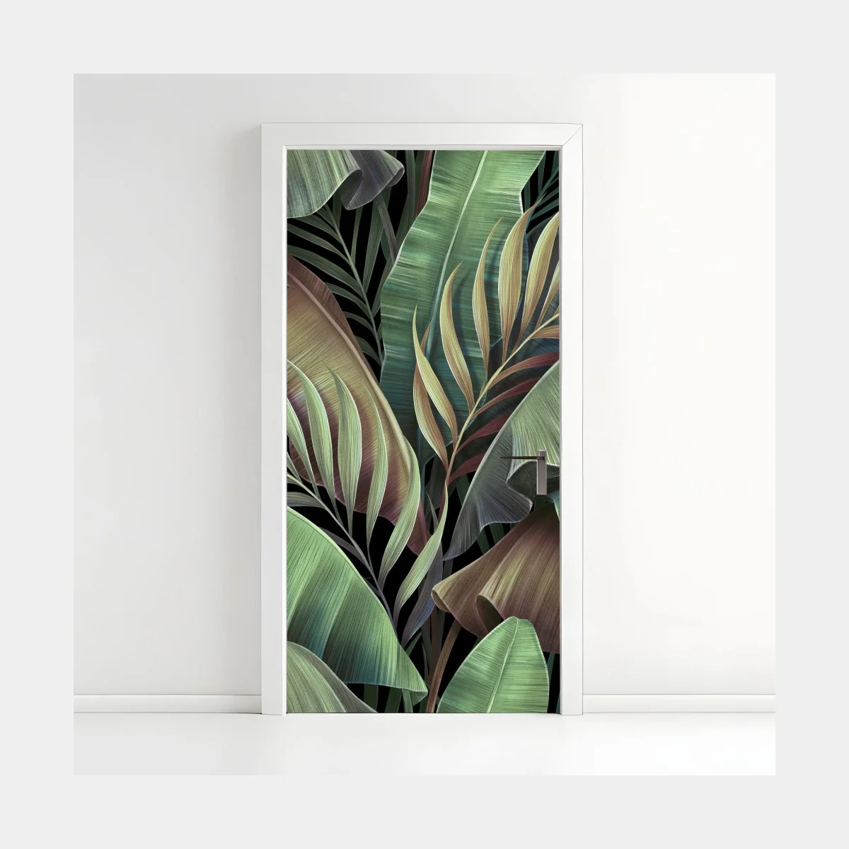 Türaufkleber tropisches blättermuster – Wallnifity®