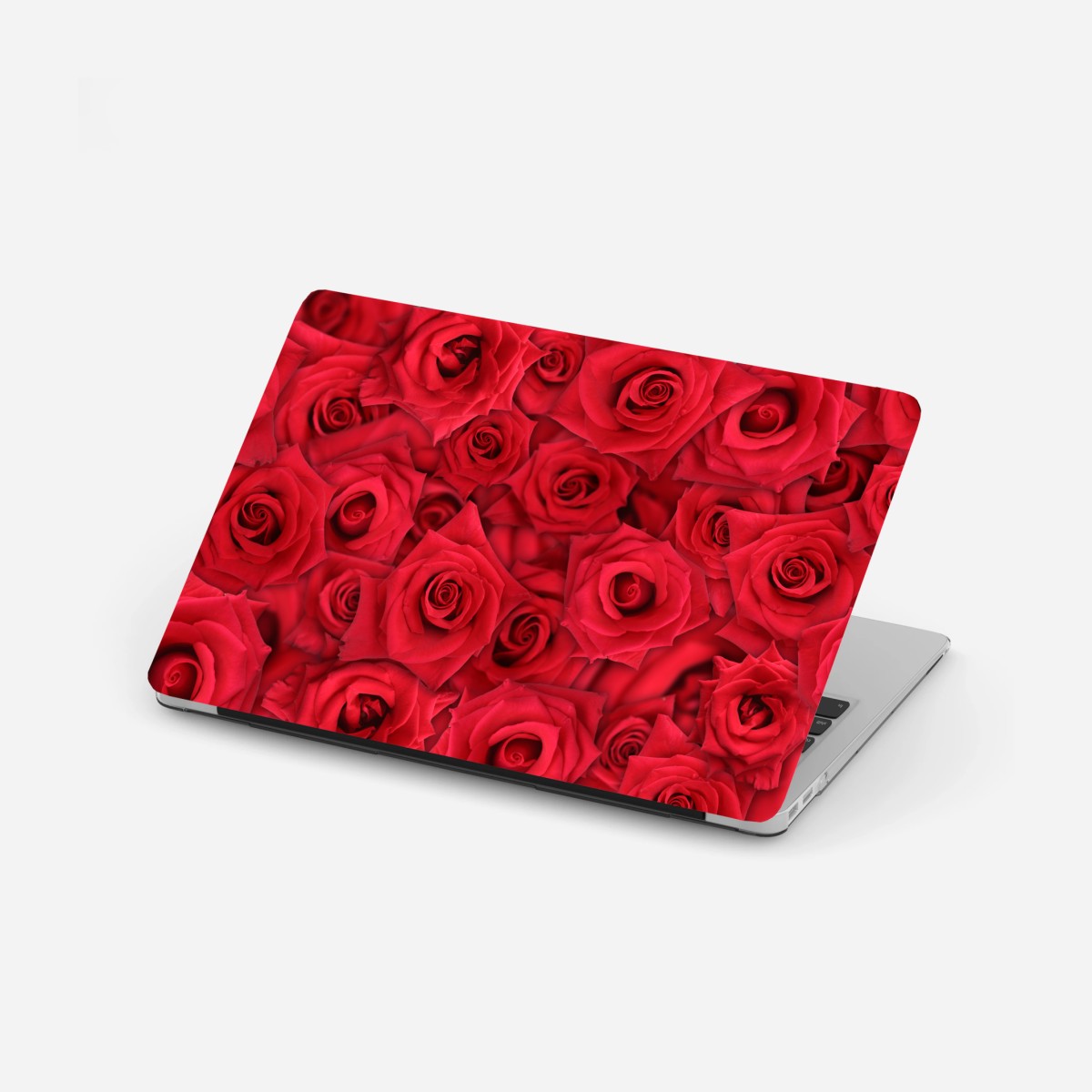 Laptop-Aufkleber leuchtende rote rosen collage – Wallnifity®