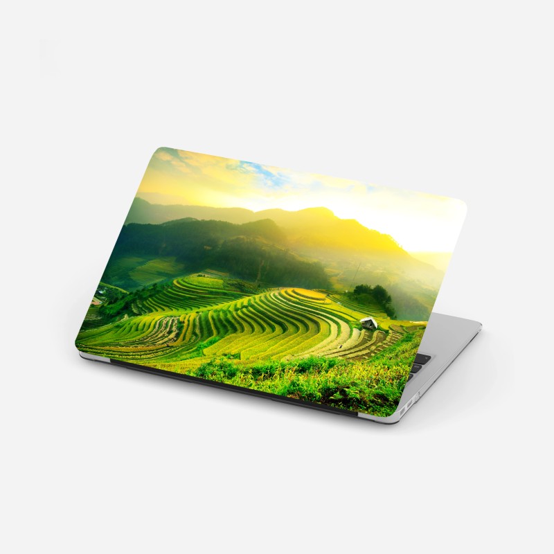 Laptop-Aufkleber monochrome blattkomposition – Wallnifity®