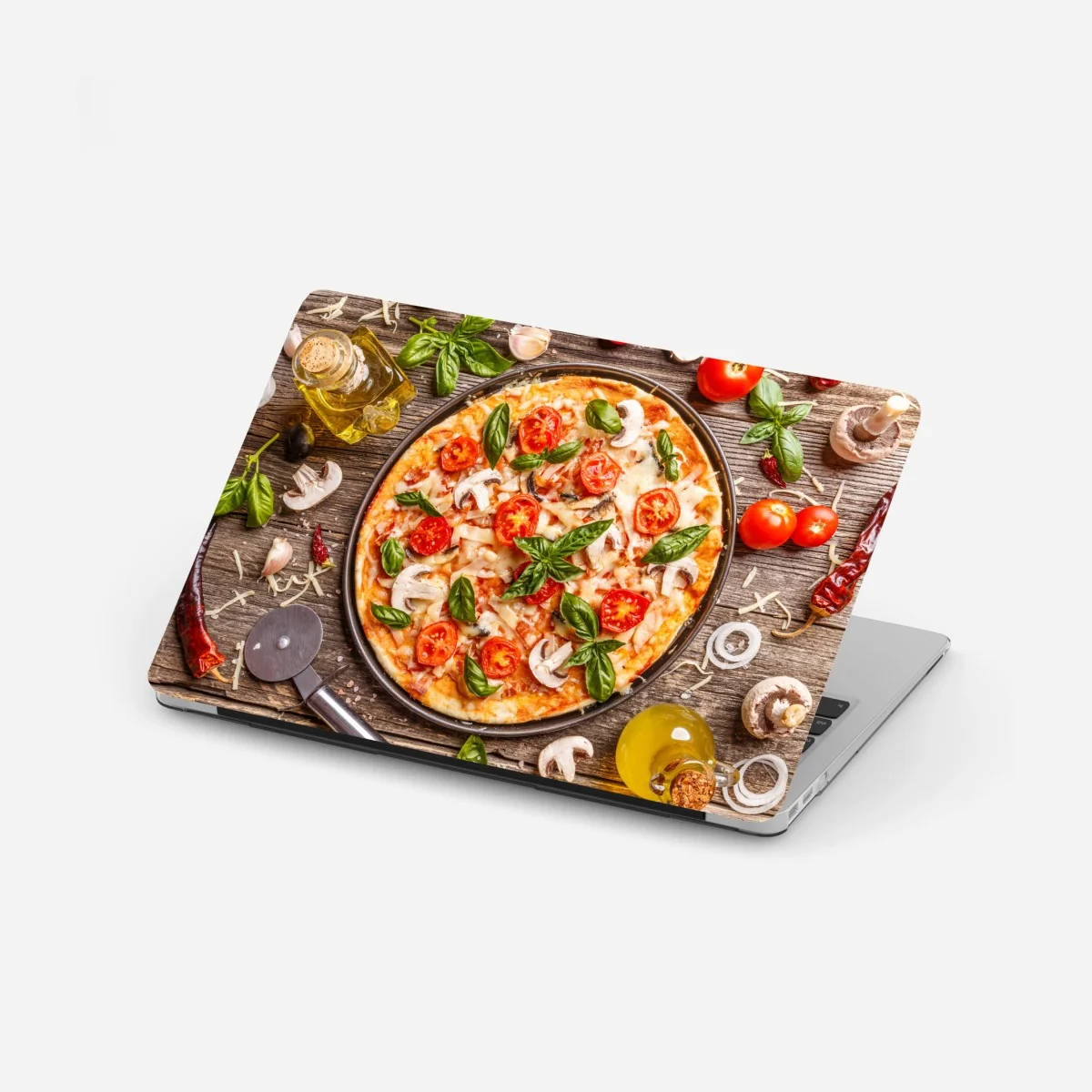 Laptop-Aufkleber frische pizza mit basilikum und cherrytomaten – Wallnifity® Laptop-Aufkleber frische pizza mit basilikum und cherrytomaten – Wallnifity®