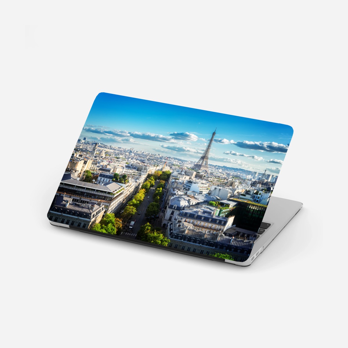 Laptop-Aufkleber panorama von Paris mit dem Eiffelturm – Wallnifity®