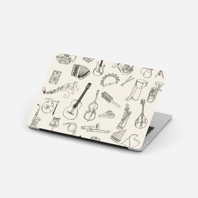 Laptop-Aufkleber lebhaftes hibiskusmuster – Wallnifity®