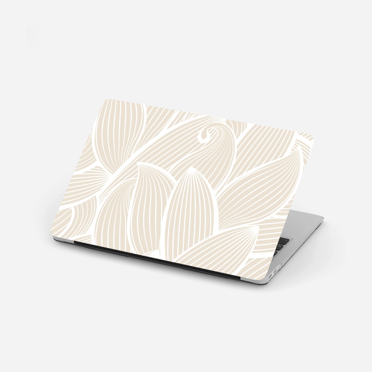 Laptop-Aufkleber zartes beige botanisches muster – Wallnifity®