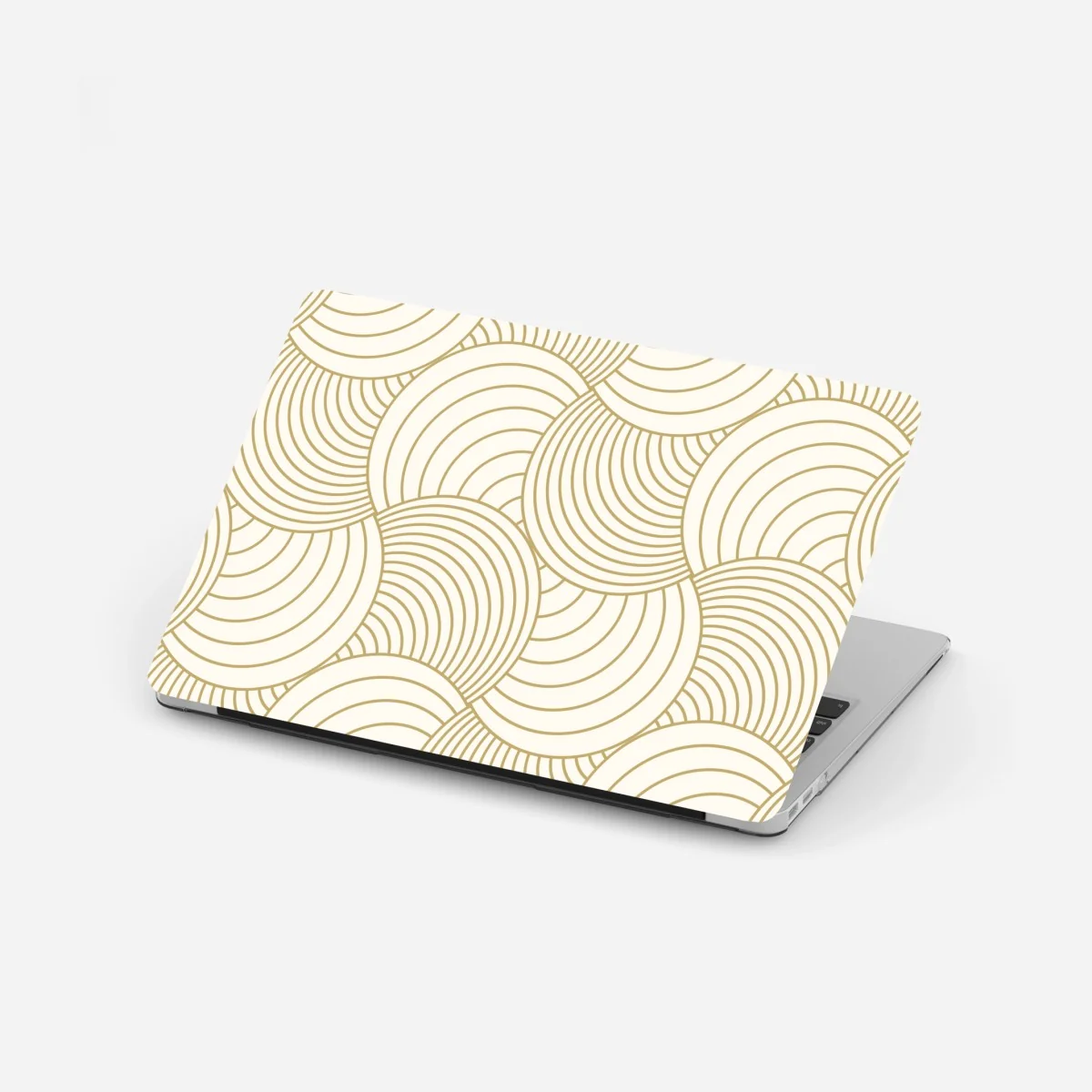 Laptop-Aufkleber goldenes art deco kreismuster – Wallnifity®