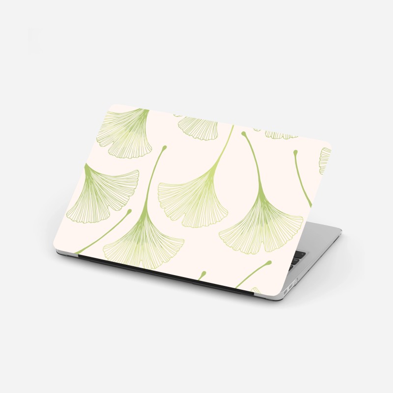 Laptop-Aufkleber zartes ginkgoblattmuster