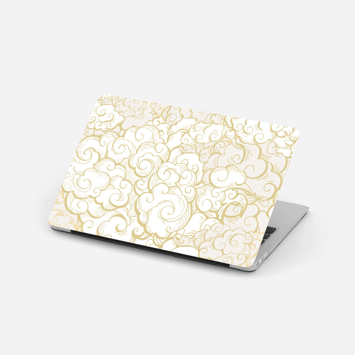 Laptop-Aufkleber goldenes ornamentales wolkenmuster – Wallnifity®