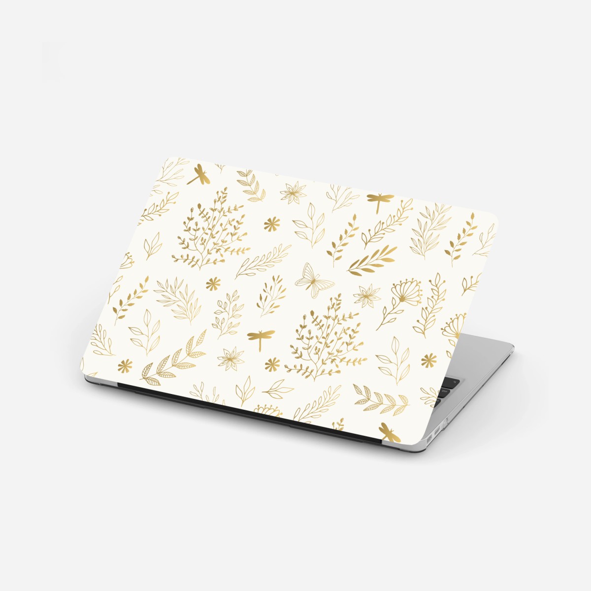 Laptop-Aufkleber goldenes botanisches muster – Wallnifity® Laptop-Aufkleber goldenes botanisches muster – Wallnifity®