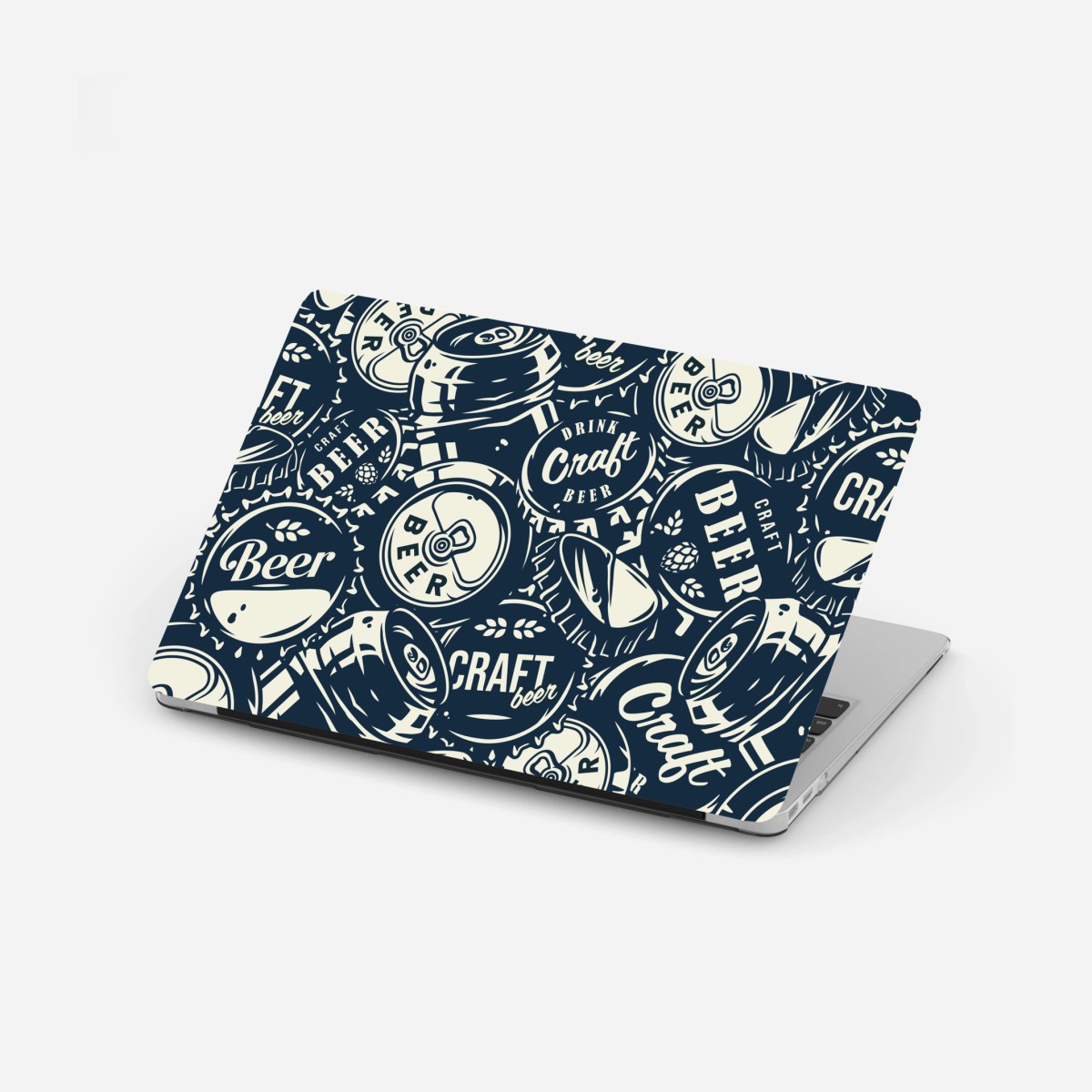 Laptop-Aufkleber muster mit craft-bier kronkorken – Wallnifity®