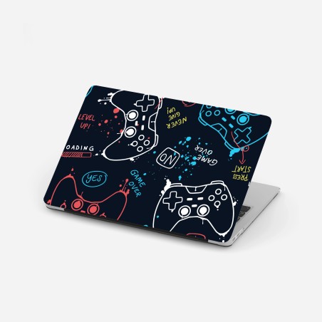 Laptop-Aufkleber buntes gamepad-muster – Wallnifity®