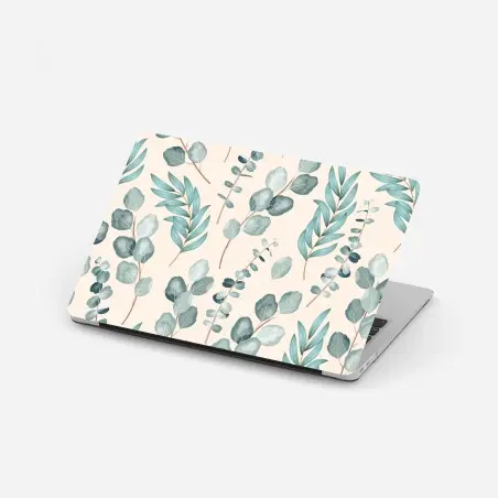 Laptop-Aufkleber pastell eukalyptus blattmuster – Wallnifity®