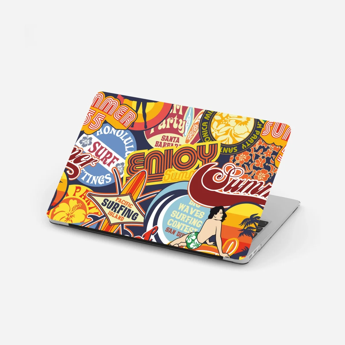Laptop-Aufkleber retro surf aufkleber-collage – Wallnifity® Laptop-Aufkleber retro surf aufkleber-collage – Wallnifity®