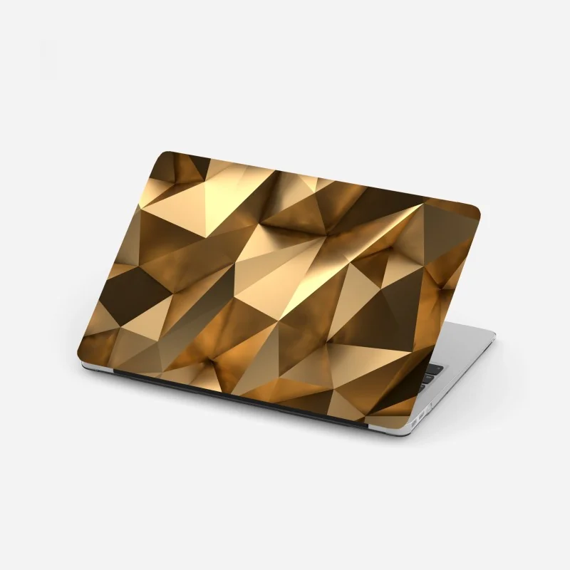 Laptop-Aufkleber goldene geometrische facetten