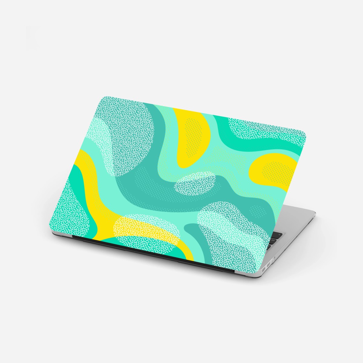 Laptop-Aufkleber türkis-gelbes abstraktes muster – Wallnifity® Laptop-Aufkleber türkis-gelbes abstraktes muster – Wallnifity®