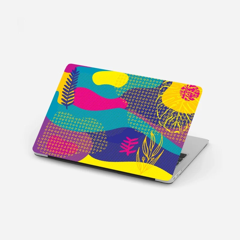 Laptop-Aufkleber sonnenuntergang über der heide auf den North York Moors – Wallnifity®