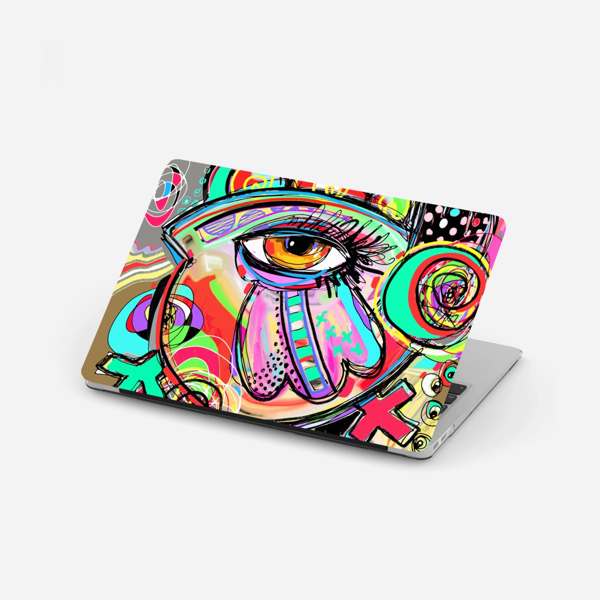 Laptop-Aufkleber lebhaftes abstraktes auge im pop-art stil – Wallnifity® Laptop-Aufkleber lebhaftes abstraktes auge im pop-art stil – Wallnifity®