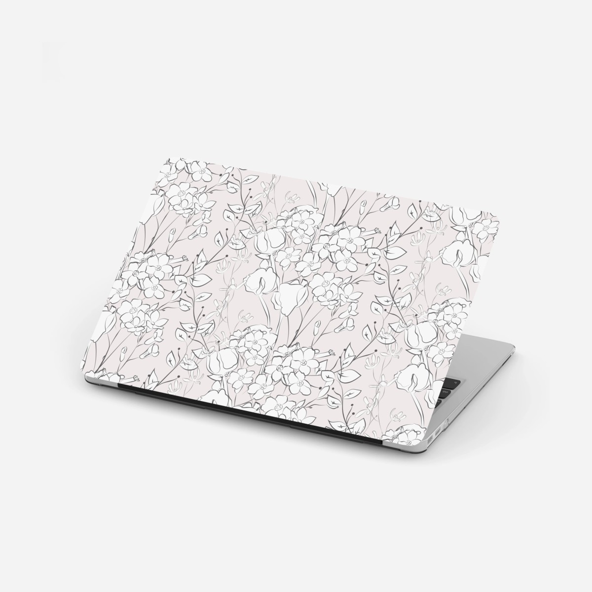 Laptop-Aufkleber zartes pastellblumenmuster – Wallnifity®